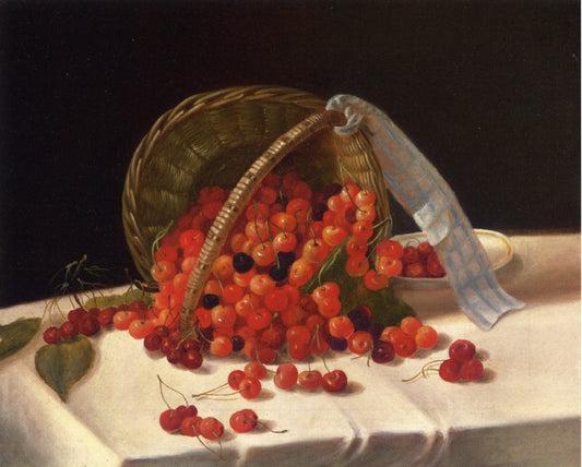 Basket of Cherries, vintage artwork by John F. Francis, A3 (16x12") Poster Print