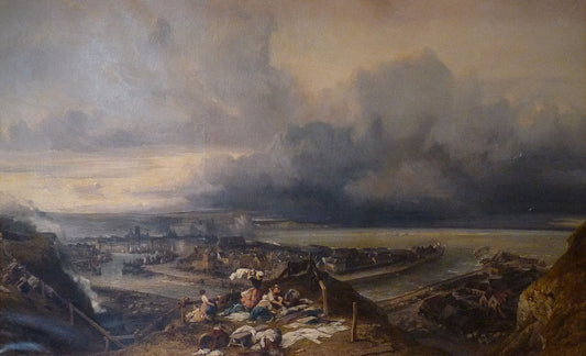 La ville and le port de Dieppe (The Town and Port of Dieppe), vintage artwork by Eugène Isabey, A3 (16x12") Poster Print