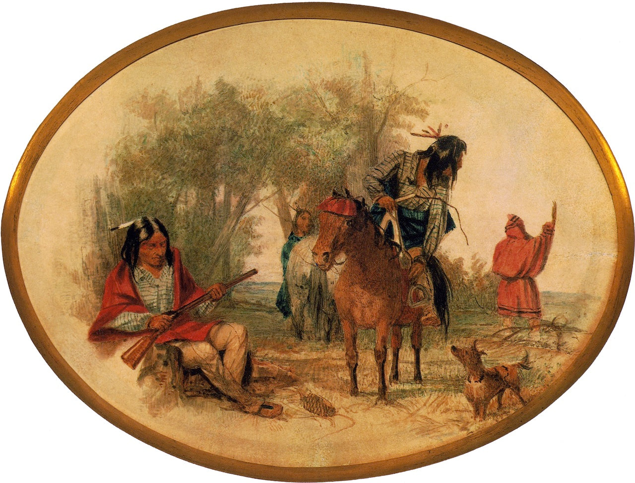 Winnebagoes, vintage artwork by Charles Deas, A3 (16x12") Poster Print