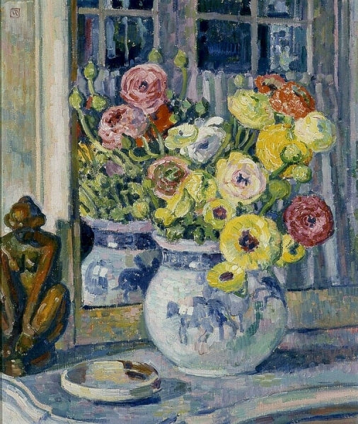 Buttercups in a Japanese Vase, vintage artwork by Theo van Rysselberghe, 12x8" (A4) Poster