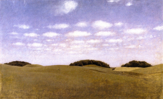 Landscape, from Lejre, vintage artwork by Vilhelm Hammershøi, 12x8" (A4) Poster