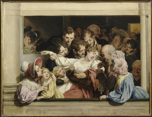L'effet du melodrame, vintage artwork by Louis-Leopold Boilly, 12x8" (A4) Poster
