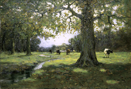 Meadow Brook, vintage artwork by Charles Paul Gruppe, 12x8" (A4) Poster