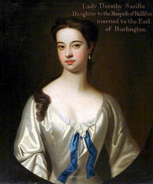Lady Dorothy Savile, Countess of Burlington and Countess of Cork, vintage artwork by Michael Dahl, 12x8" (A4) Poster