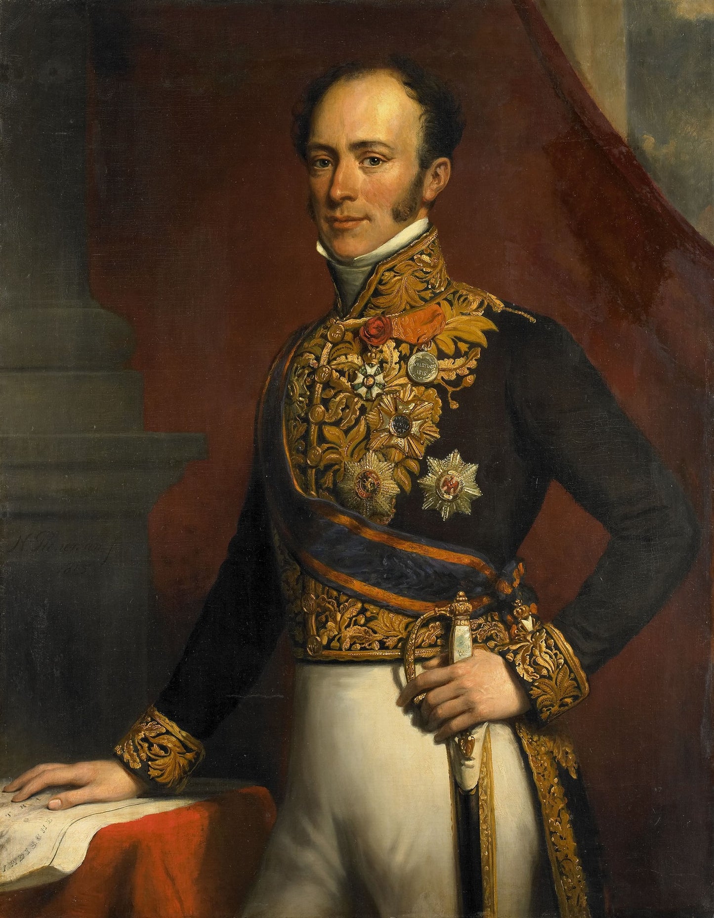 Jan Jacob Rochussen (1797-1871) Governor-General, vintage artwork by Nicolaas Pieneman, A3 (16x12") Poster Print