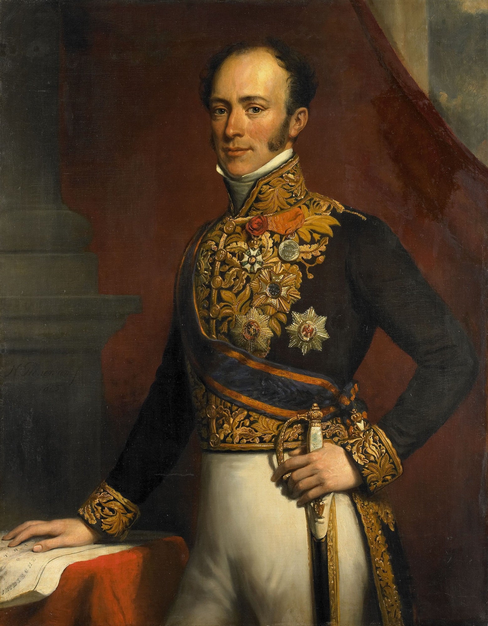 Jan Jacob Rochussen (1797-1871) Governor-General, vintage artwork by Nicolaas Pieneman, A3 (16x12") Poster Print