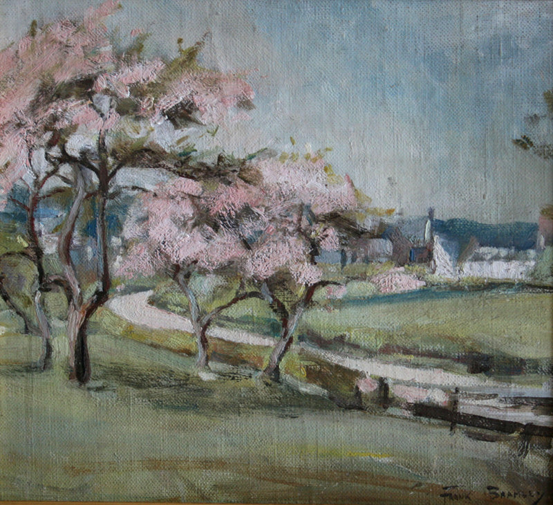 Grasmer cherry blossom, vintage artwork by Frank Bramley, R.A., 12x8" (A4) Poster