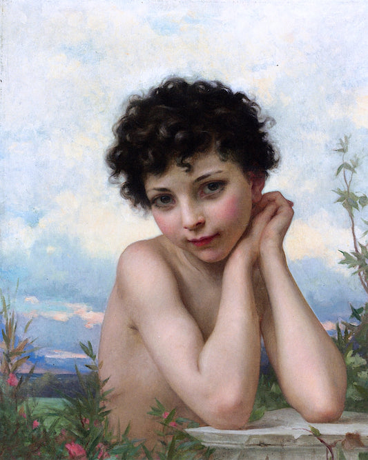 Little Marguerite, vintage artwork by Jules Cyrille Cave, 12x8" (A4) Poster