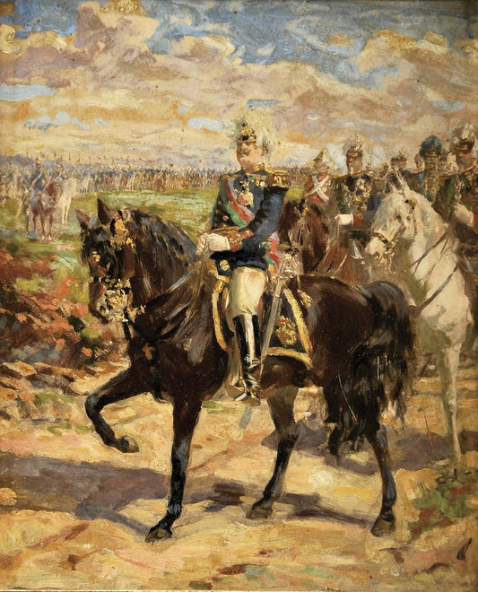 King Carlos I, vintage artwork by Carlos Reis, 12x8" (A4) Poster