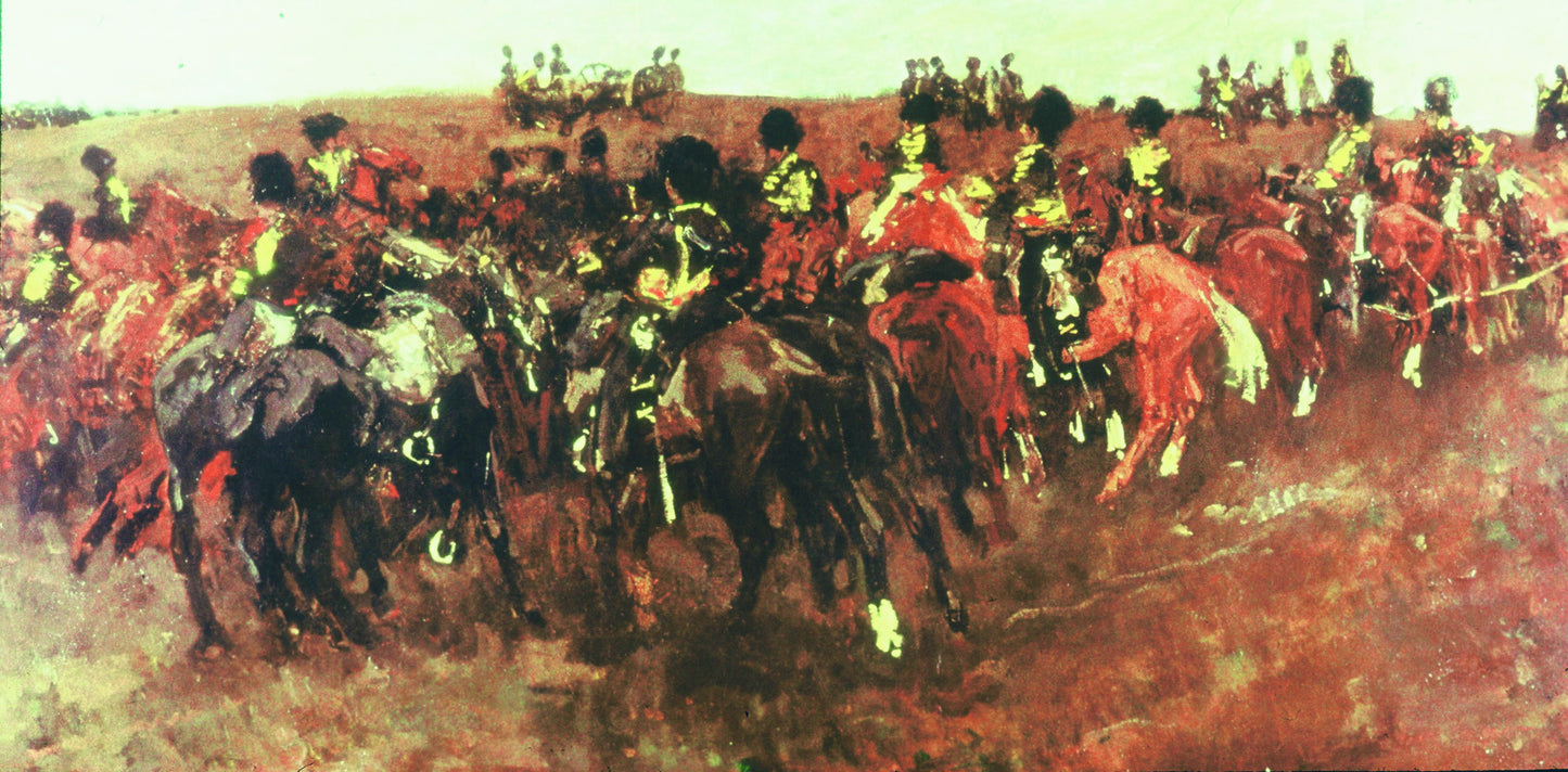 Riders on the heath near Schaarsbergen, vintage artwork by George Hendrik Breitner, 12x8" (A4) Poster