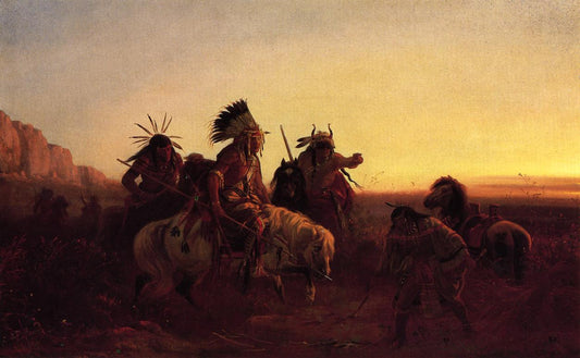 The Lost Trail, vintage artwork by Karl Ferdinand (Carl or Charles) Wimar, 12x8" (A4) Poster