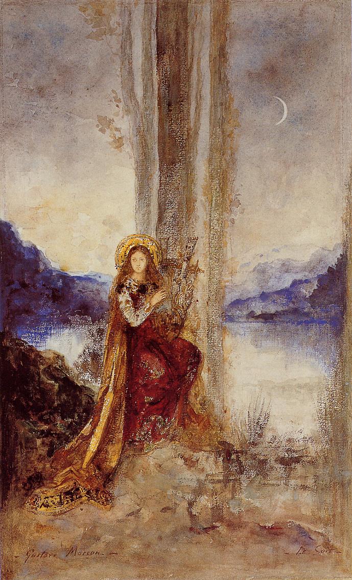 The Evening, vintage artwork by Gustave Moreau, 12x8" (A4) Poster