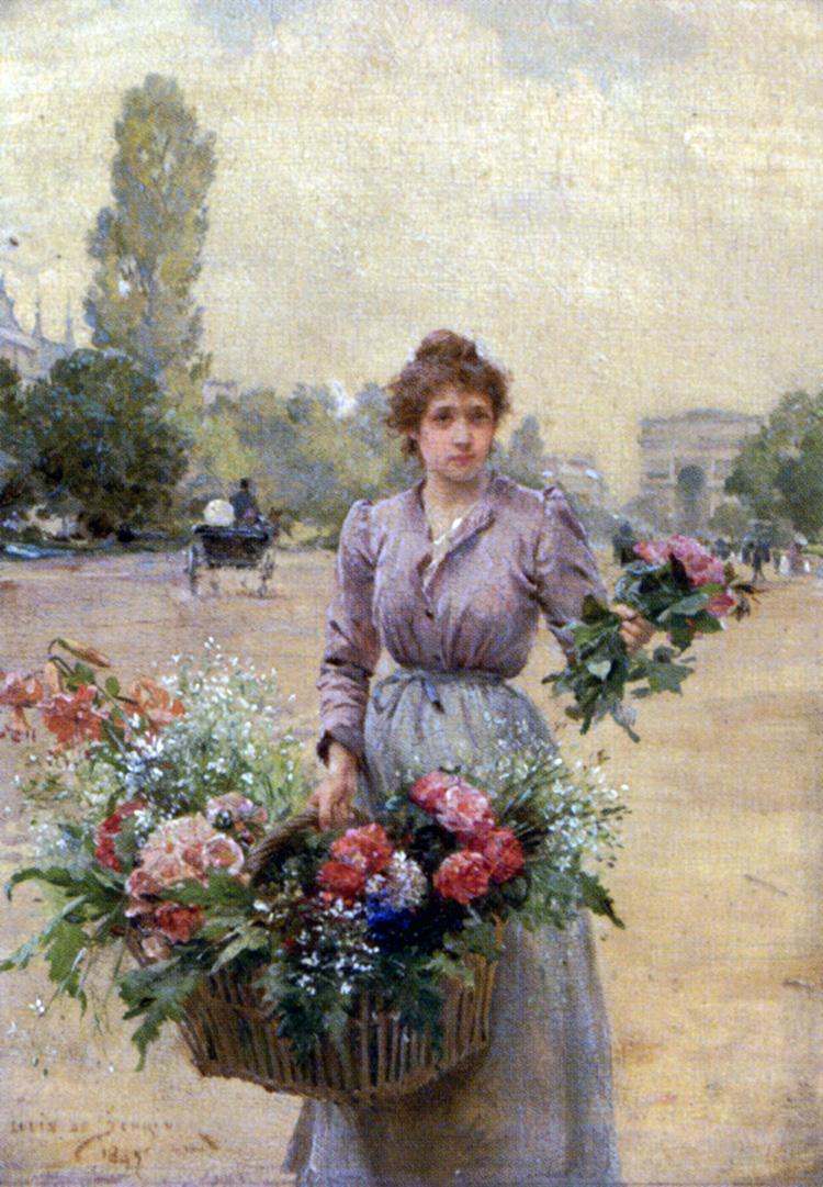 Near the Arc De Triomphe by Louis Marie de Schryver,A3(16x12")Poster