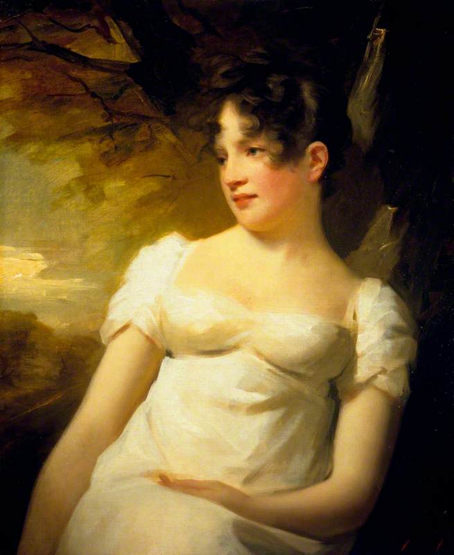 Miss Lamont of Greenock, vintage artwork by Sir Henry Raeburn, R.A., P.R.S.A., 12x8" (A4) Poster