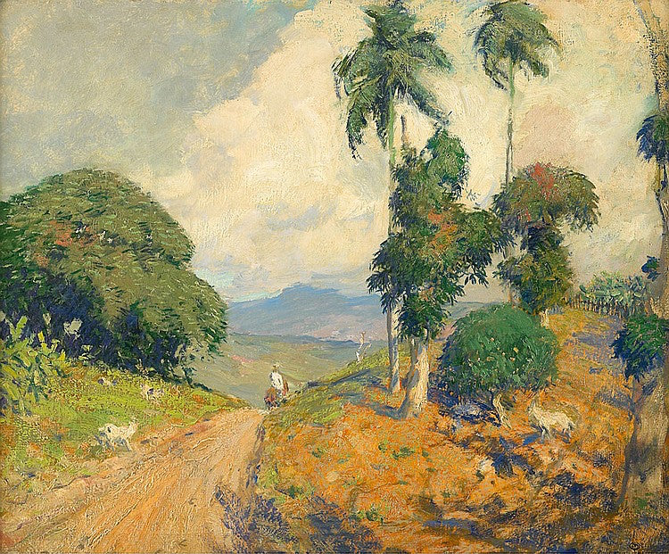 Mountain Road in Puerto Rico by Hermann Dudley Murphy,A3(16x12")Poster