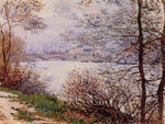 The Banks of the Seine, Ile de la Grande-Jatte, vintage artwork by Claude Monet, 12x8" (A4) Poster