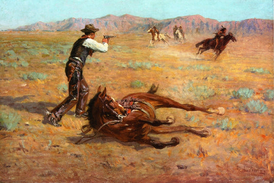 Going it Alone, vintage artwork by Richard Lorenz, 12x8" (A4) Poster