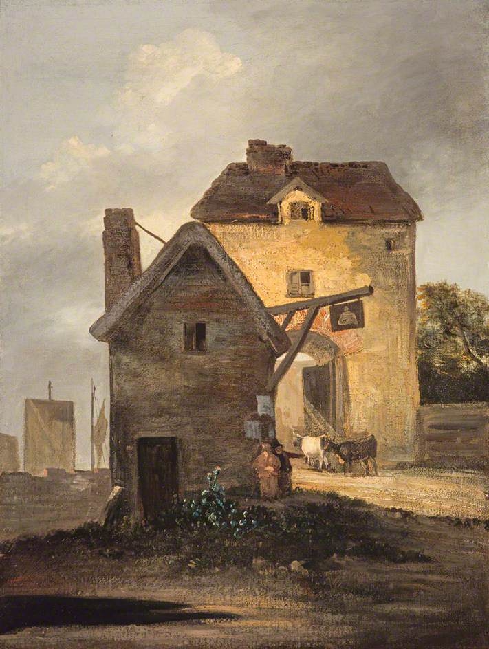 The Bell Inn, vintage artwork by John Crome, 12x8" (A4) Poster