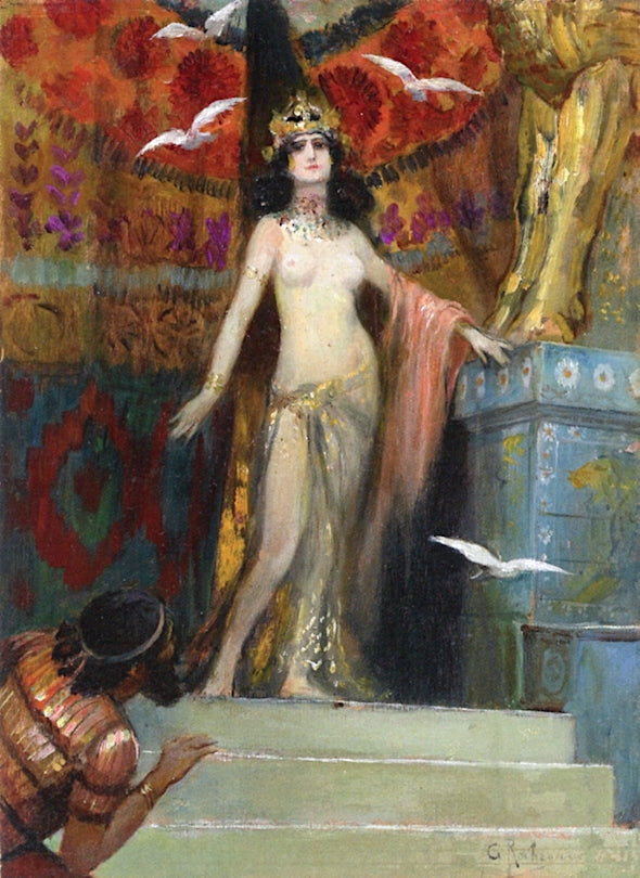 miramis, The Queen of Assyria by Georges Antoine Rochegrosse,A3(16x12