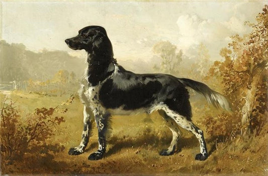 Monsieur le Duc d'Aumale's Dog, vintage artwork by Alfred de Dreux, A3 (16x12") Poster Print
