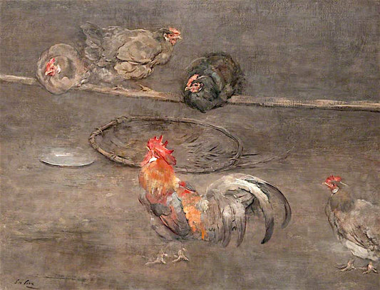 The Hen Roost, vintage artwork by Sir George Pirie, 12x8" (A4) Poster