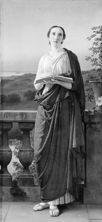 Allegory of Christian Faith, vintage artwork by Christoffer Wilhelm Eckersberg, 12x8" (A4) Poster