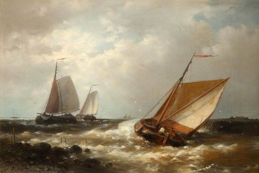 Shipping in a Breeze, vintage artwork by Abraham Hulk, A3 (16x12") Poster Print