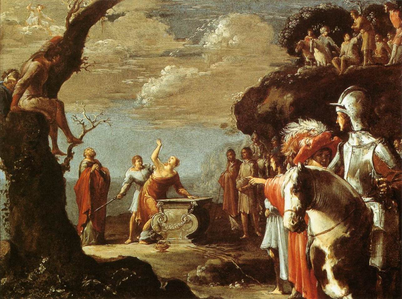 The Sacrifice of Iphigeneia, vintage artwork by Leonaert Bramer, 12x8" (A4) Poster