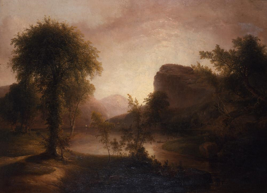 Anthony's Nose, Lake George, New York, vintage artwork by Thomas Doughty, A3 (16x12") Poster Print