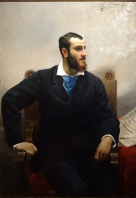 Portrait d’Andre Wormser, vintage artwork by Paul Albert Besnard, 12x8" (A4) Poster