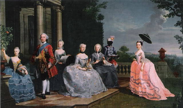 Frederick Charles, Duke of Schleswig-Holstein-Sonderburg-Plön and his Family, vintage artwork by Johann Heinrich Tischbein the Elder, 12x8" (A4) Poster