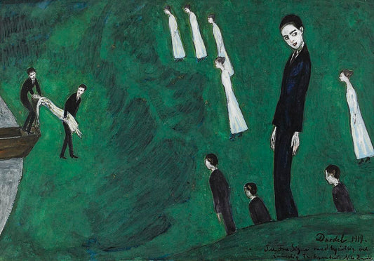 The Drowned Girl, vintage artwork by Nils Dardel, 12x8" (A4) Poster