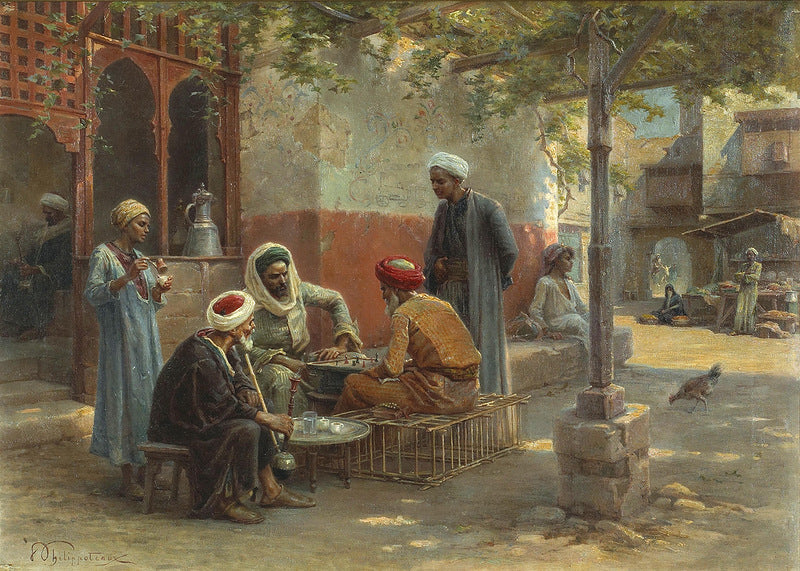 A Friendly Game, vintage artwork by Paul Dominique Philippoteaux, 12x8" (A4) Poster