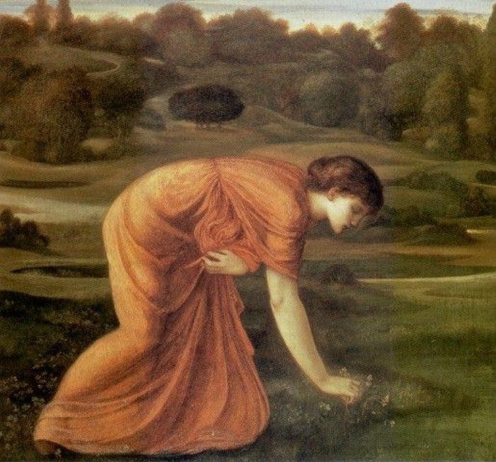 The March Marigold, vintage artwork by Sir Edward Burne-Jones, 12x8" (A4) Poster