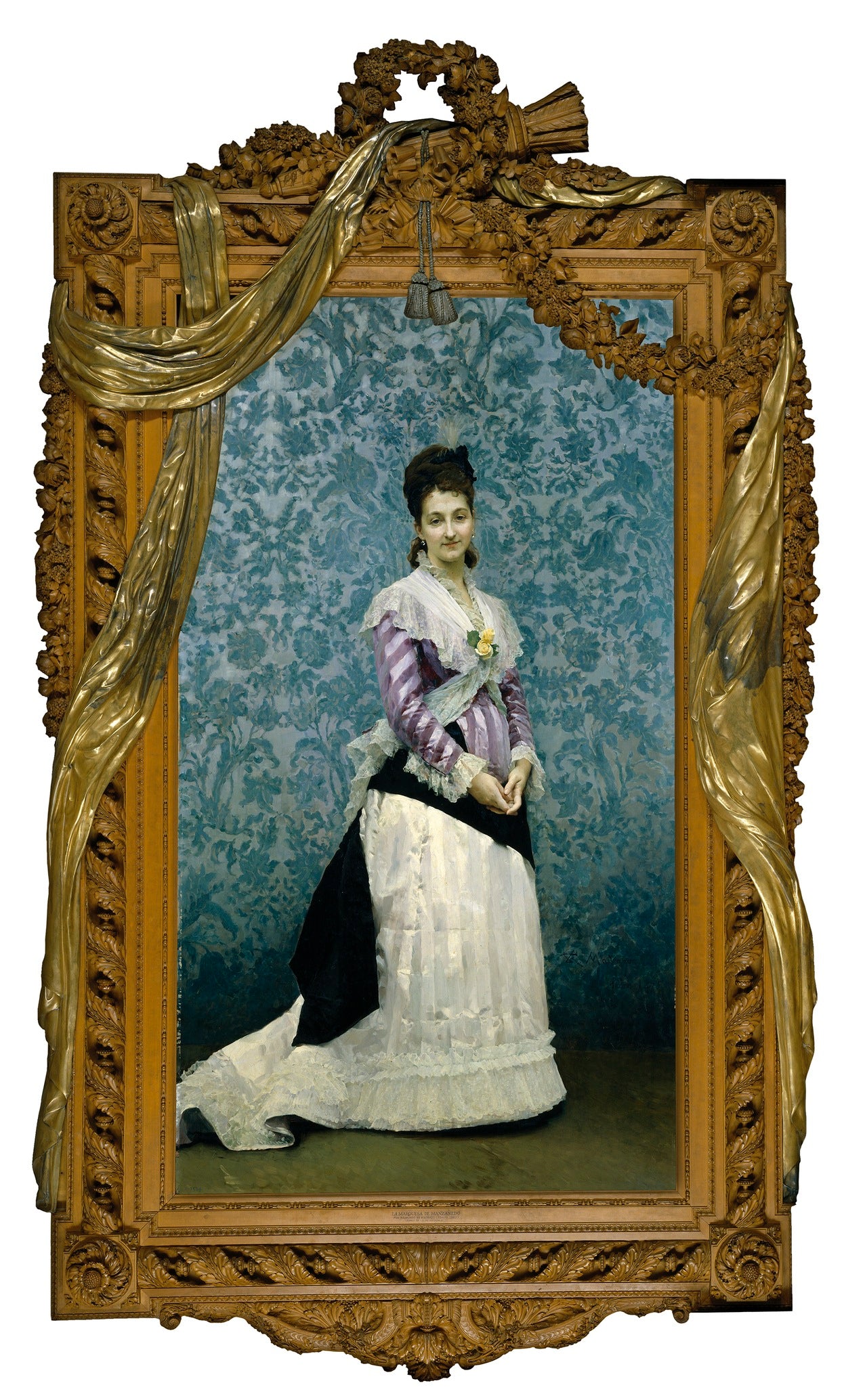 Josefa Manzanedo e Intentas de Mitjans, vintage artwork by Raimundo de Madrazo y Garreta, 12x8" (A4) Poster