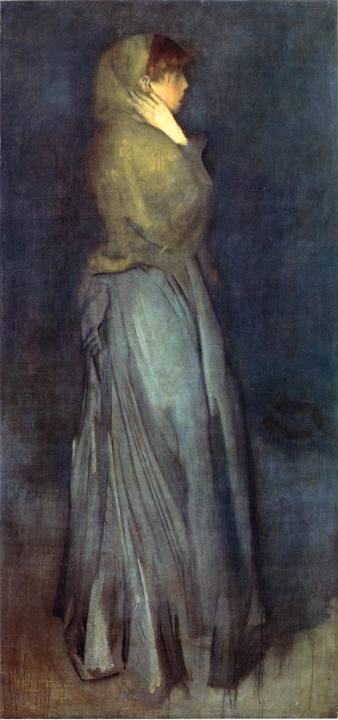 Arrangement in Yellow and Grey: Effie Deans, vintage artwork by James Abbott McNeill Whistler, 12x8" (A4) Poster