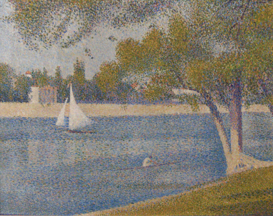 The River Seine at La Grande-Jatte, vintage artwork by Georges Seurat, 12x8" (A4) Poster