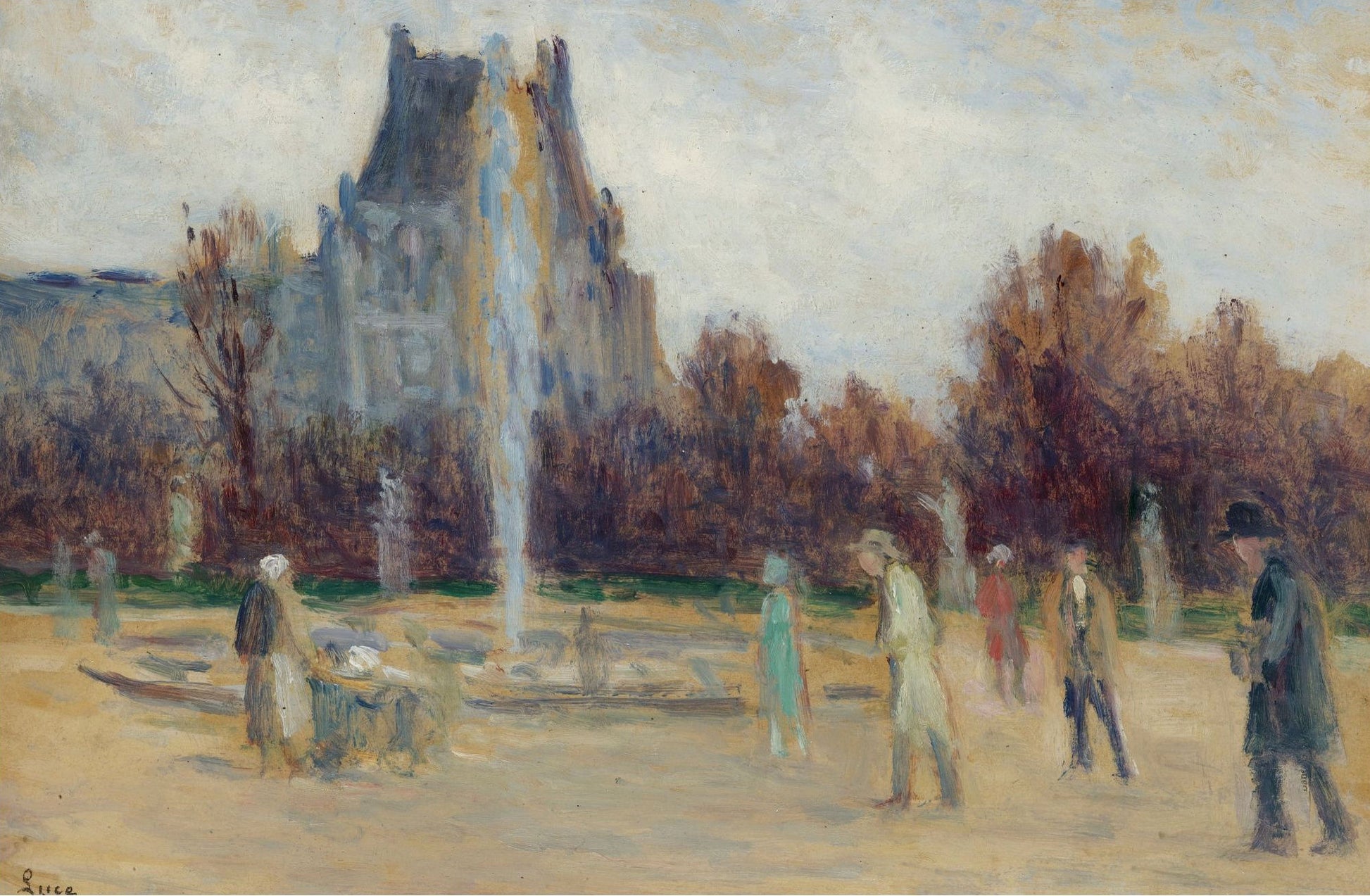 By the Fountain by Maximilien Luce,A3(16x12")Poster