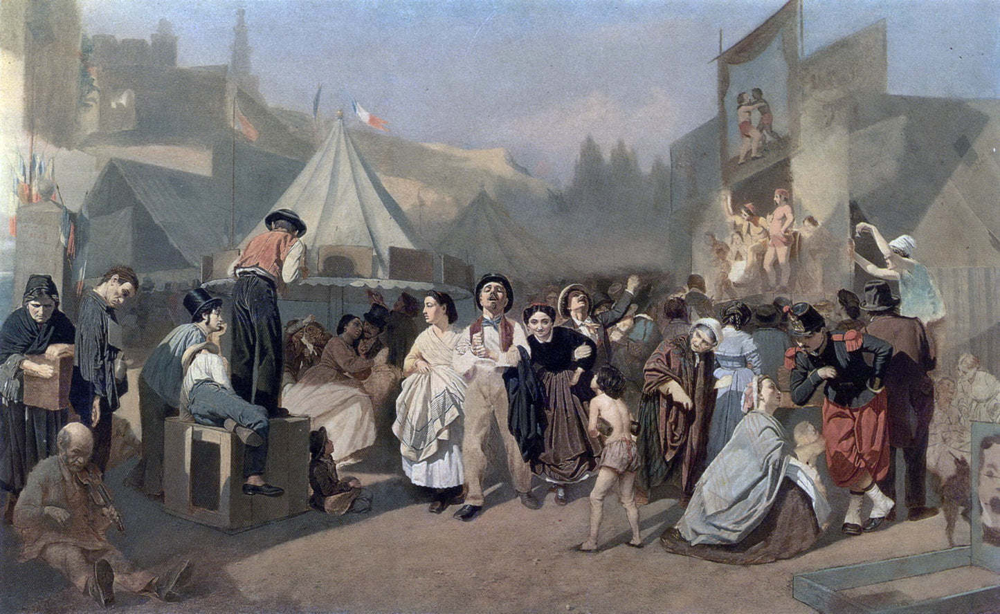 Festivities on Montmartre, vintage artwork by Vasily Grigoryevich Perov, 12x8" (A4) Poster