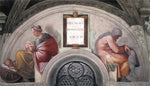 Hezekiah - Manasseh - Amon, vintage artwork by Michelangelo, A3 (16x12") Poster Print