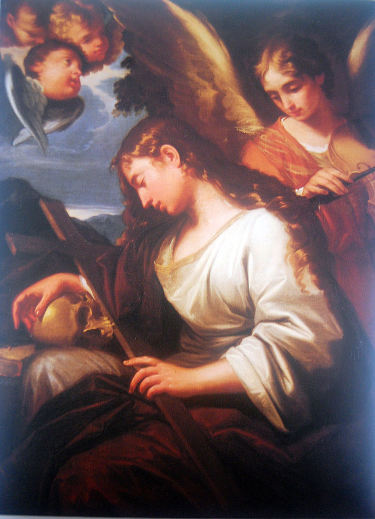 Penitent Magdalene, vintage artwork by Lorenzo Pasinelli, 12x8" (A4) Poster