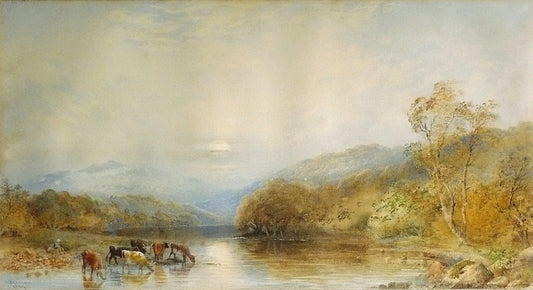 Landscape in the Lakes district, vintage artwork by Cornelius Pearson, A3 (16x12") Poster Print