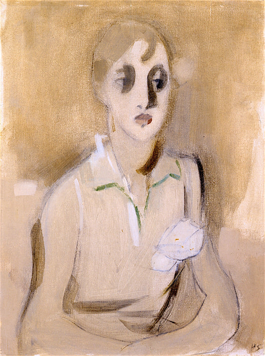 Modern Schoolgirl, vintage artwork by Helene Schjerfbeck, 12x8" (A4) Poster