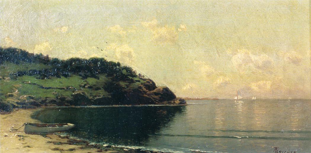Coast Landscape, vintage artwork by Alfred Thompson Bricher, 12x8" (A4) Poster