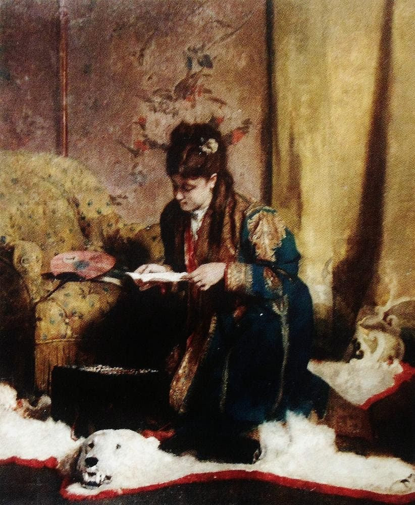 The Jewellery Box, vintage artwork by Alfred Émile Leopold Stevens, 12x8" (A4) Poster