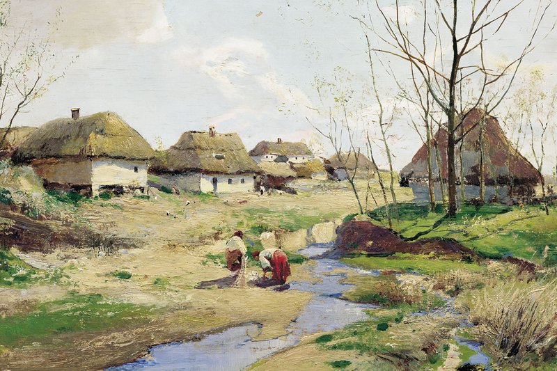 Spring Day in Ukraine by Sergei Ivanovich Vasilkovsky,A3(16x12")Poster