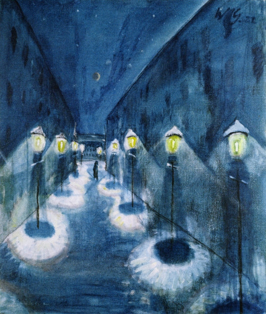 Street by Night by Walter Gramatté,16x12(A3) Poster