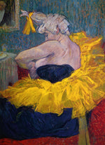 The Clowness Cha-U-Kao Fastening Her Bodice, vintage artwork by Henri de Toulouse-Lautrec, 12x8" (A4) Poster