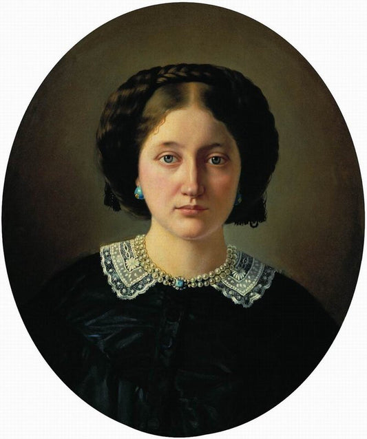 Portrait of Varvara Iordan, vintage artwork by Sergei Zaryanko, A3 (16x12") Poster Print