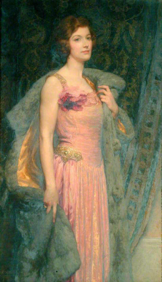 Miss Edith Fitton, vintage artwork by Sir Francis Bernard (Frank) Dicksee, 12x8" (A4) Poster